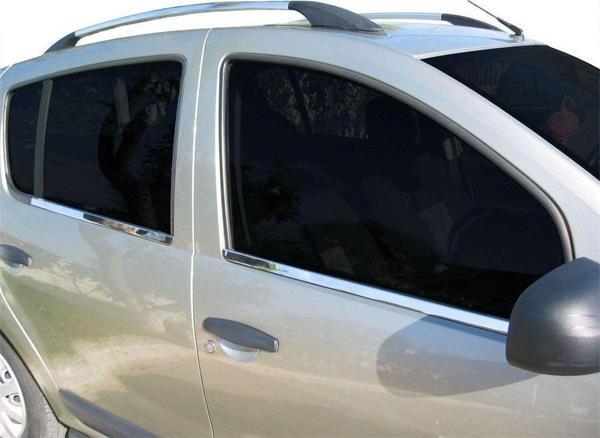 Dacia Sandero Uyumlu 1 Cam Çıtası 4 Parça  Krom 2007-2012 - Image 1