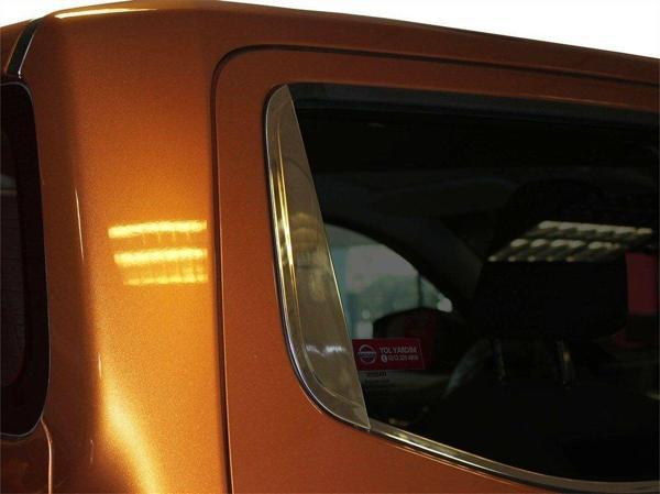 Nissan Navara Uyumlu Cam Arka Kelebek Çıtası 2 Parça Krom 2016 Ve Sonrası - Image 1