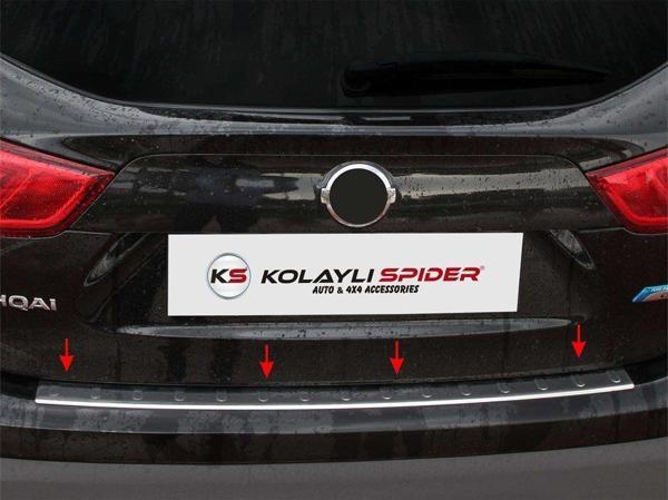 Nissan Qashqai Uyumlu J11 Arka Tampon Eşiği Krom 2014-2017 - Image 1