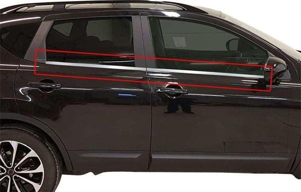 Nissan Qashqai Uyumlu J10 Cam Çıtası (+2) 4 Parça Krom 2007-2013 - Image 1