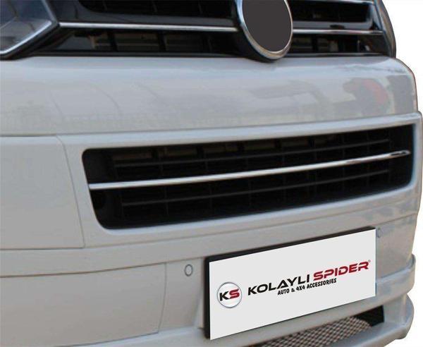 Volkswagen Caravelle Uyumlu T5.5 Ön Tampon Çıtası Krom 2010-2015 - Image 1