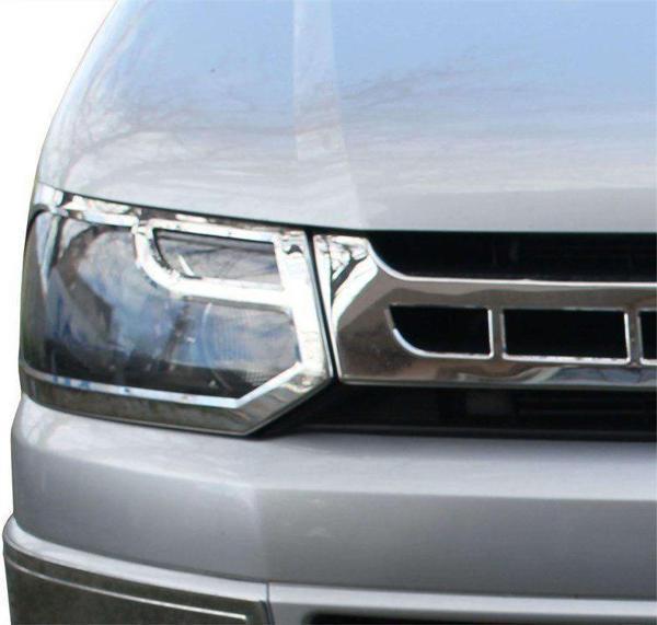 Volkswagen Transporter Uyumlu T5.5 Far Çerçevesi 2 Parça Krom 2010-2015 - Image 1