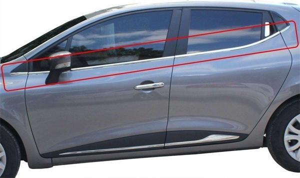 Renault Clio Uyumlu 4 Cam Çıtası 8 Parça Krom 2013-2019 - Image 1
