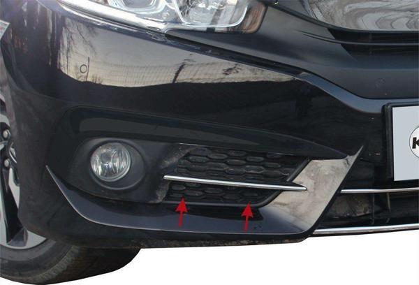 Honda Civic Uyumlu 10 Sis Farı Çıtası 2 Parça Krom 2016 Ve Sonrası - Image 1
