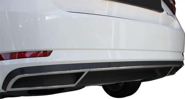 Skoda Super Uyumlu B8 Egzoz Çıkışı 3 Parça Krom 2015 Ve Sonrası - Image 1