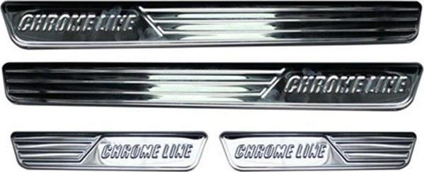 Seat Octavia Uyumlu A7 Chrome Line Kapı Eşiği 4 Parça Krom 2013 Ve Sonrası - Image 1