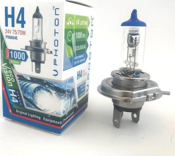 H4 24V Uyumlu 75/70W Eco 0,3 Fazla Işık - Image 1