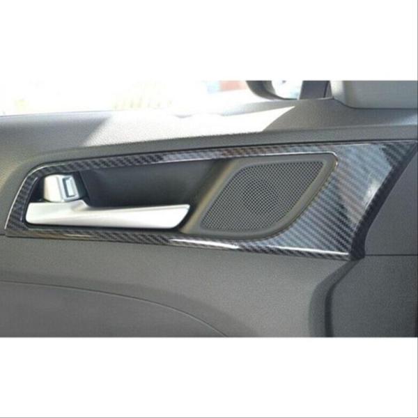 Hyundai Tucson Uyumlu 2015-2018 İç Kapı Kolu Kaplama - Karbon - Image 1