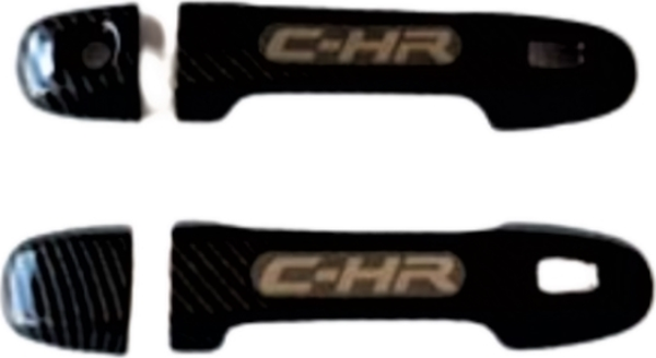 Toyota C-Hr Uyumlu 2016-2019 Yazılı Dış Kapı Kolu Kaplama Smart Key Karbon - Image 1