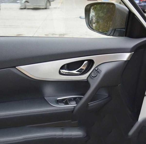 Nissan X-Trail Uyumlu 2014-2017 Kapı Kolçak Kaplaması Silver - Image 1