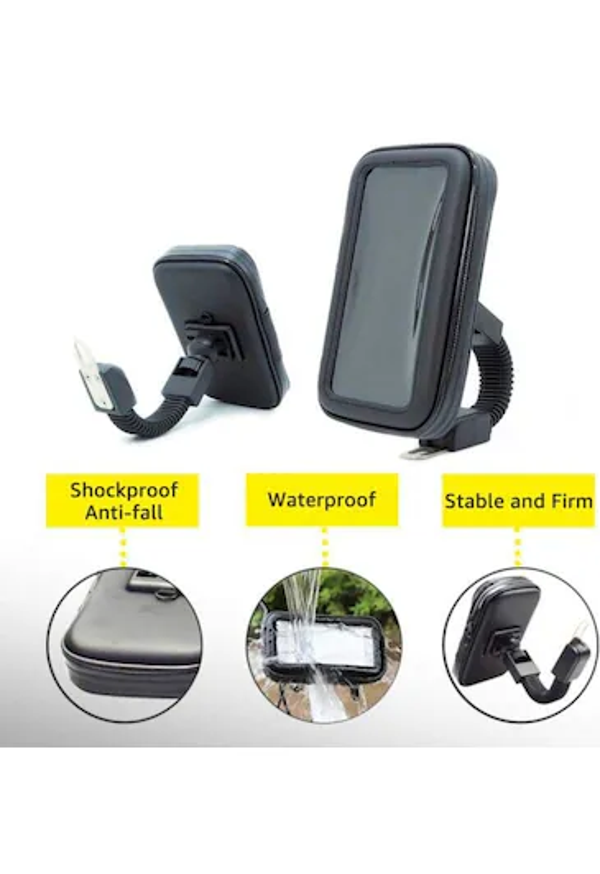 Telefon Tutacağı Motosiklet Fermuar Kılıflı 6 İnch / Syte179 - Image 1
