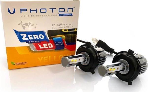 Photon Zero Uyumlu H4 Xtreme Yellow 3 Plus Fansız LED - Image 1