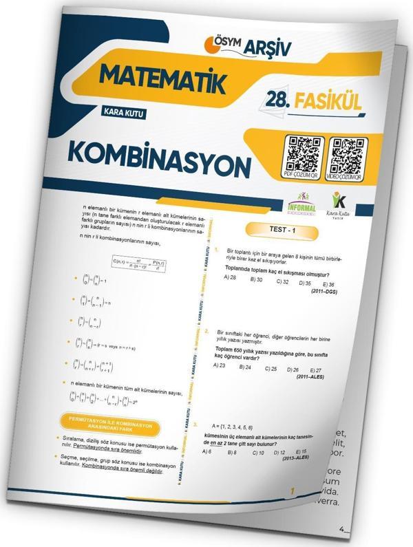 2025 TYT Matematik Kombinasyon ÖSYM Çıkmış Soru Modüler Set 28. Fasikülü  - Karakutu Yayınları - Image 1