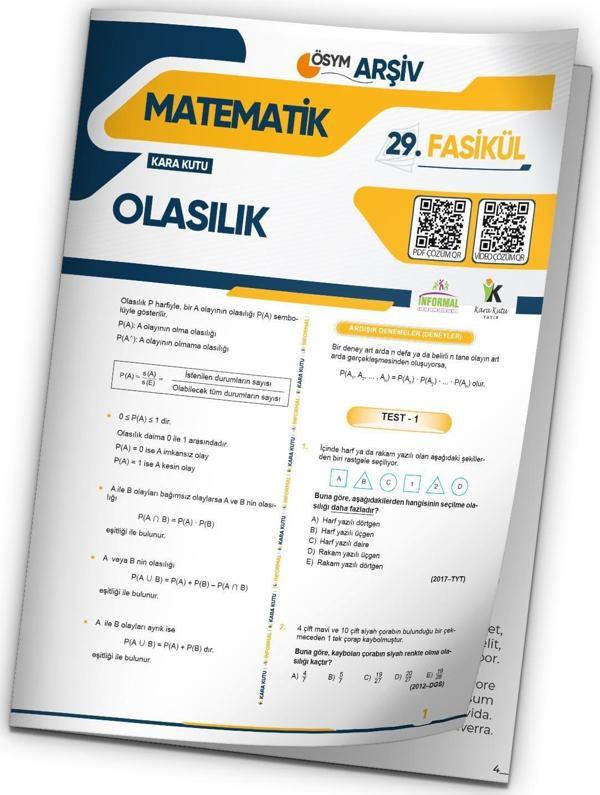 2025 TYT Matematik Olasılık ÖSYM Çıkmış Soru Modüler Set 29. Fasikülü - Karakutu Yayınları - Image 1