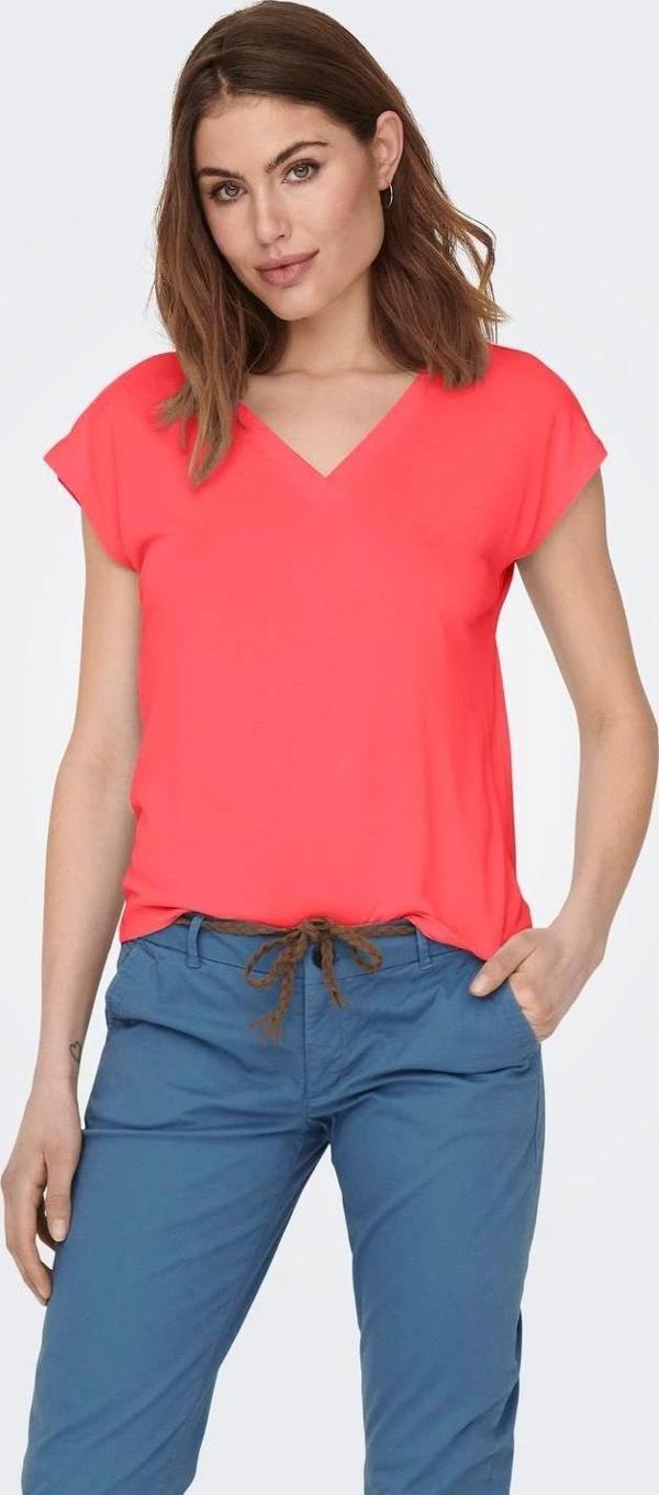 Only Onlfree Life S/S Mod V-Neck Top Jrs Noos Kadın T-shirt 15287041 - Image 1