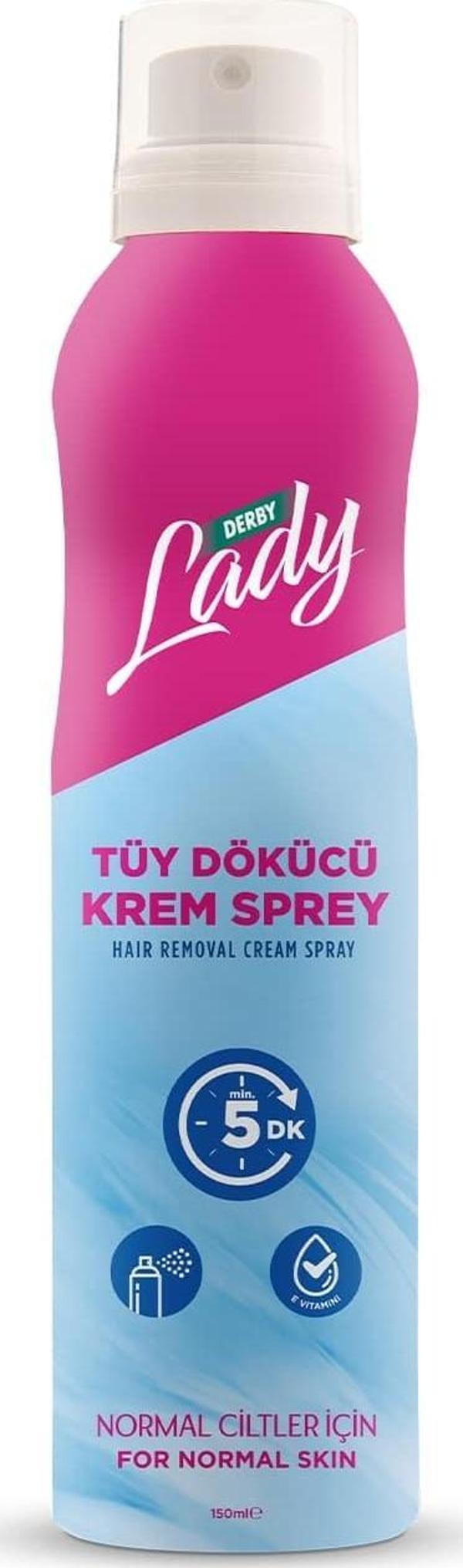 Derby Lady Tüy Dökücü Krem Sprey Normal Ciltler İçin 150Mlx12 Adet - Image 1