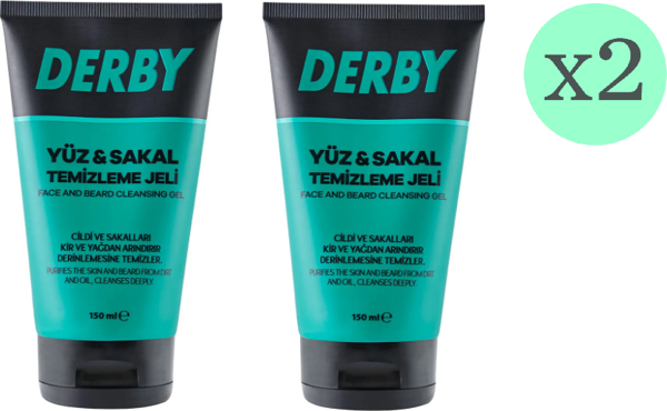Derby Yüz ve Sakal Temizleme Jeli 150 ml x2 Adet - Image 1