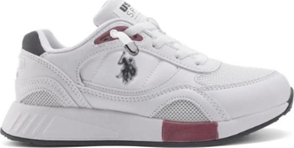 U.S. Polo Assn. 4M LEMAR JR 4FX Unisex Çocuk Sneaker Ayakkabı Beyaz - Image 1
