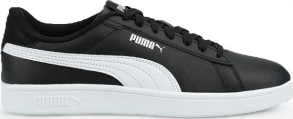 Puma Smash 3.0 Unisex Deri Sneaker Ayakkabı Siyah - Image 1