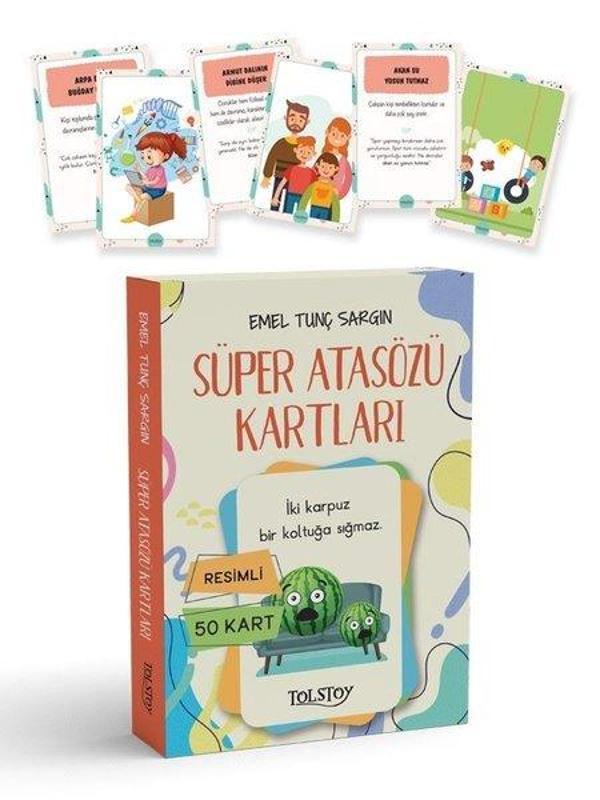 Süper Atasözü Kartları - Resimli 50 Kart - Tolstoy Yayıncılık - Image 1