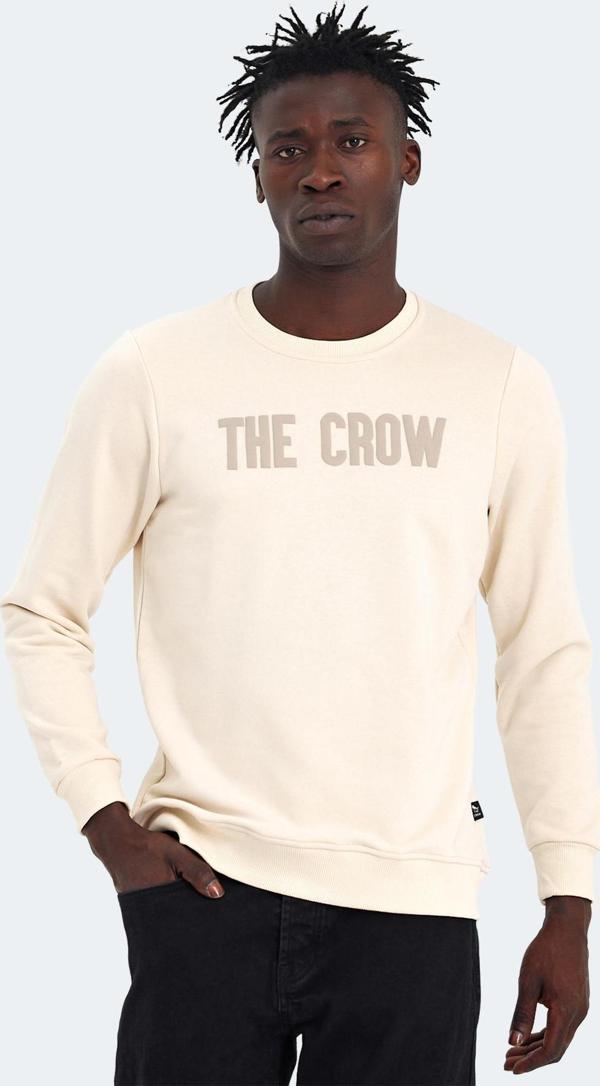 The Crow Erkek Sweatshirt Ekru - Image 1