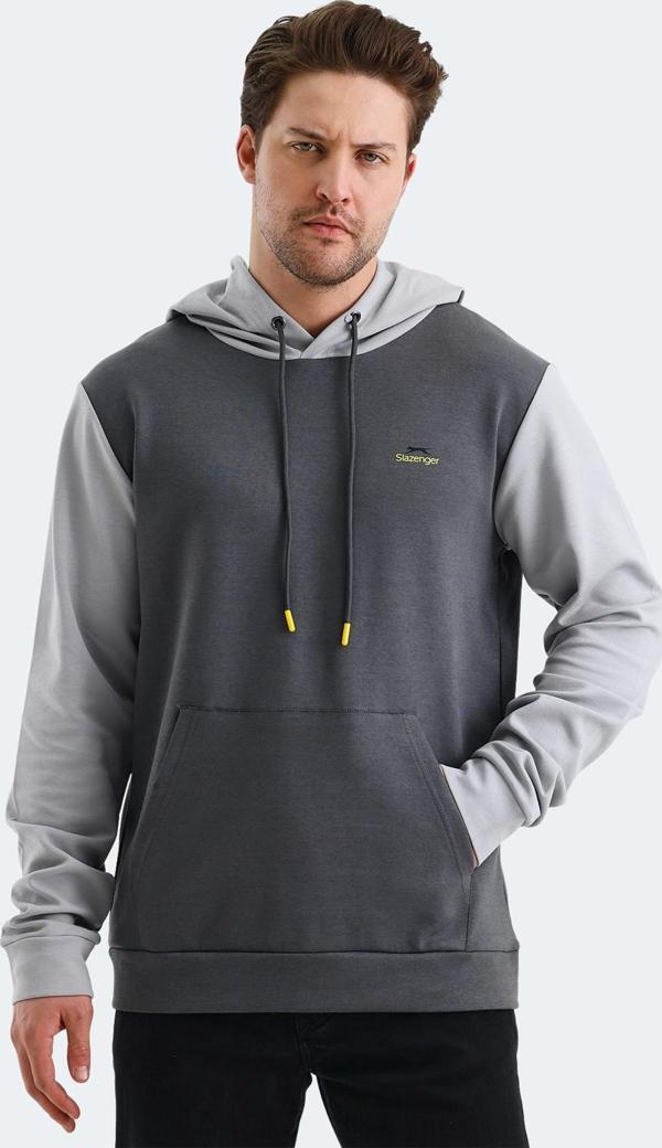 Slazenger VIOLA Erkek Sweatshirt Koyu Gri / Siyah - Image 1