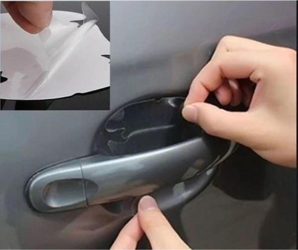 Busstier Şeffaf Araba Kapı Koruyucu Bant, Çizik Önleyici, Dayanıklı ve Su Geçirmez 4'lü Set - Image 1