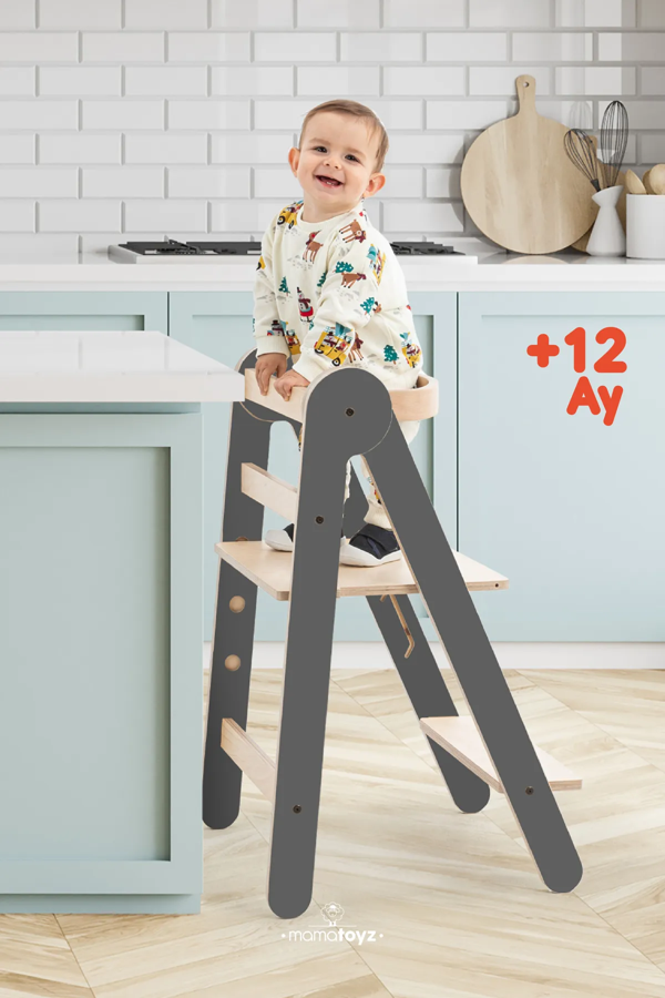 Mamatoyz Fold Öğrenme Kulesi – Gri - Image 1