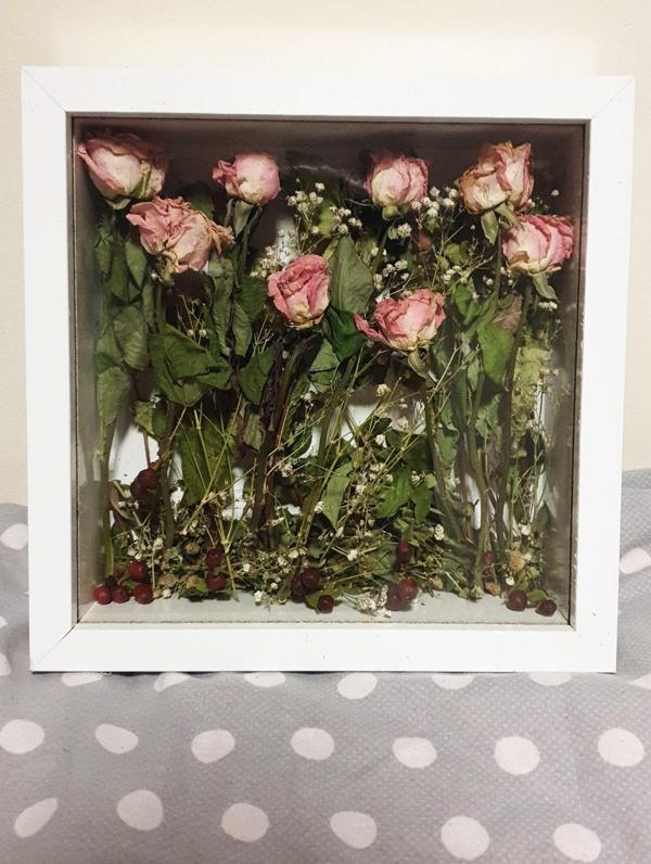 Hobicehayaller 25X25 Cm Beyaz Derin Anı Çerçevesi- Gül Çerçevesi - Image 1