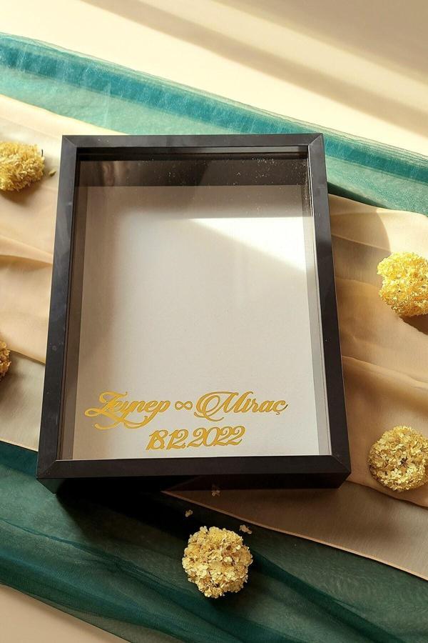 Verda Çerçeve 30X40 Cm Siyah 7 Cm Derin Gül Anı Çerçevesi! Gül Kutusu-Hkm Ticaret - Image 1