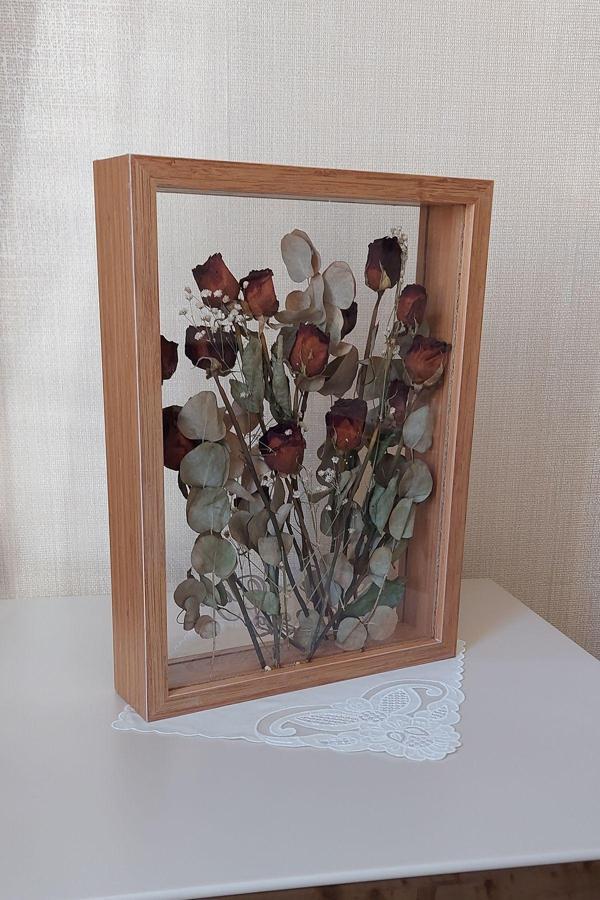 Verda Çerçeve 30X40 Cm Çift Yönlü Anı Çerçevesi! Gül Kutusu Şeffaf Gül Kutusu - Image 1