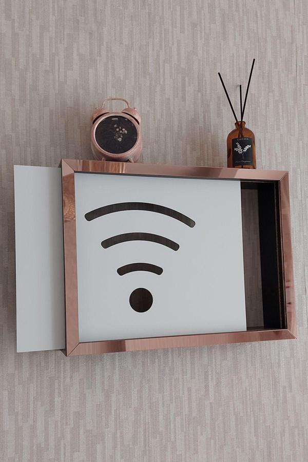 Hkm Ticaret 30X40X7 Cm Wifi Amblemli Duvar Asılabilir Sigorta Ve Modem-Wifi Saklama Kutusu! Saklama Kutusu - Image 1