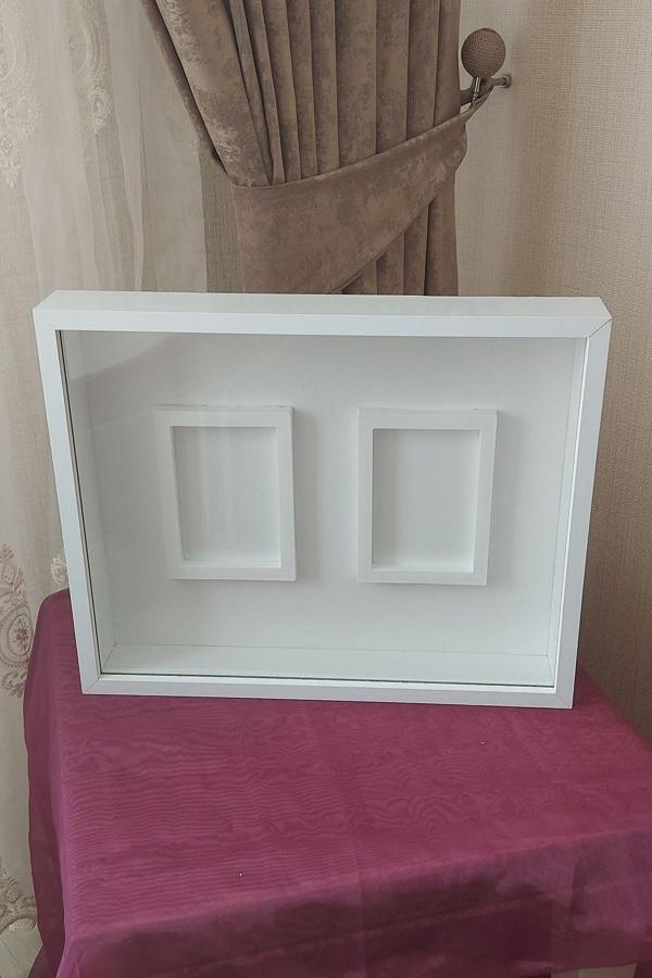 Verda Çerçeve 40X50 Cm Çift Fotoğraf Bölümlü Beyaz Gül Anı Çerçevesi! Fotoğraf Çerçevesi! Gül Anı Çerçevesi - Image 1