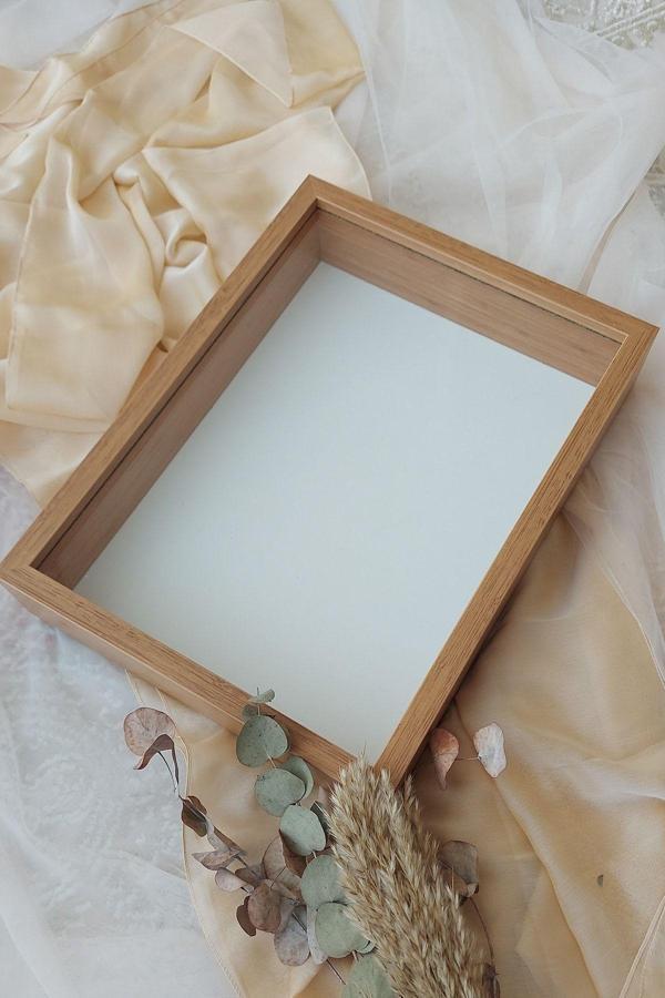 Verda Çerçeve 30X40 Cm Derin Bambu Özel Gün Çiçekleri Için Anı Çerçevesi! Gül Çerçeve Kutusu! Geniş Gül Kutusu! - Image 1