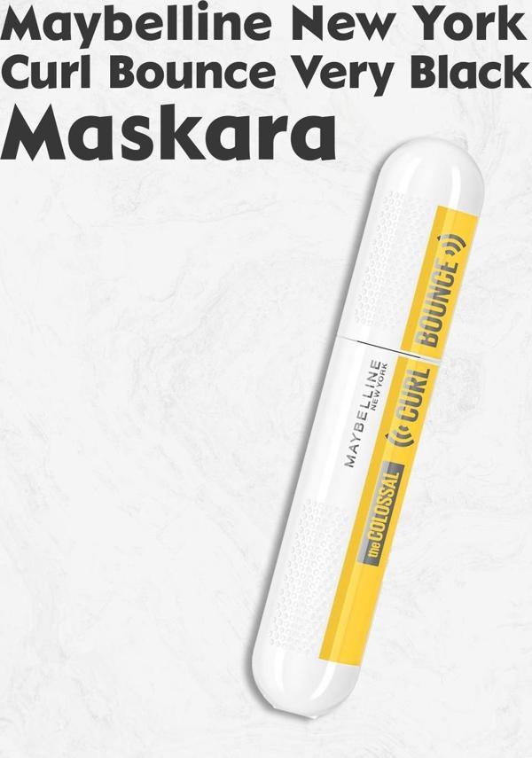 Maybelline New York Curl Bounce Very Black Maskara - Image 1