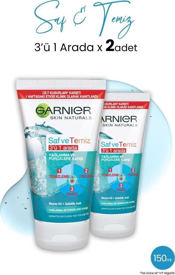 Garnier 3' ü 1 Arada Saf & Temiz 150 ml x 2 Adet - Image 1