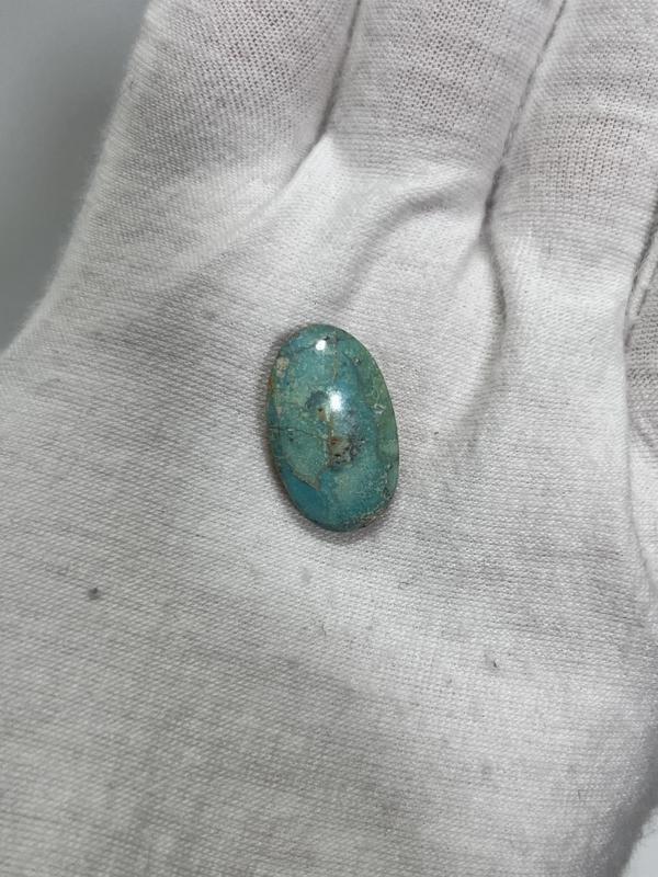 Okyanus Temalı Doğal Kabaşon Firuze Taşı 10,6 Karat - Turkuaz Taşı 2,14 Gram - Image 1