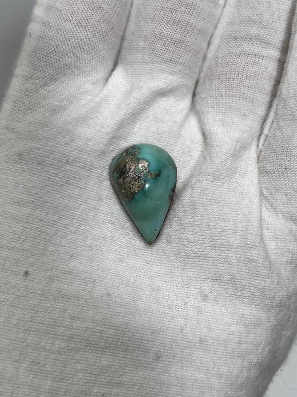 Okyanus Temalı Doğal Kabaşon Firuze Taşı 14,8 Karat - Turkuaz Taşı 2,99 Gram - Image 1