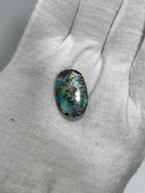 Okyanus Temalı Doğal Kabaşon Firuze Taşı 17,6 Karat - Turkuaz Taşı 3,54 Gram - Image 1
