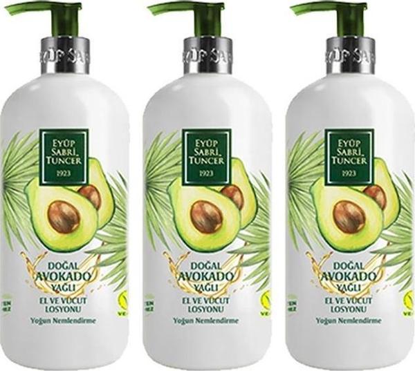 Eyüp Sabri Tuncer Doğal Avokado Yağlı El Ve Vücut Losyonu 500 ML x 3 Adet - Image 1