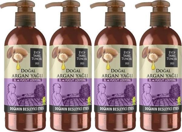 Eyüp Sabri Tuncer Doğal Argan Yağlı El Ve Vücut Losyonu 250 ML x 4 Adet - Image 1