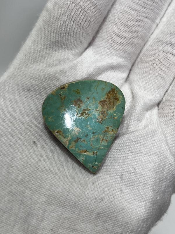 Okyanus Temalı Doğal Kabaşon Firuze Taşı 57 Karat - Turkuaz Taşı 11,4 Gram - Image 1