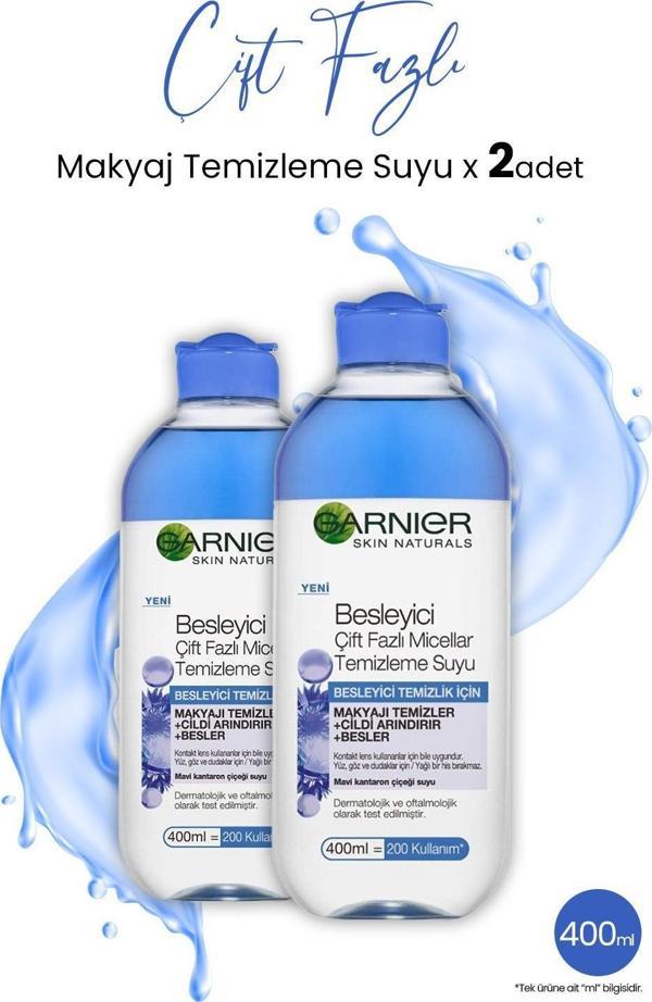 Garnier Micellar Temizleme Suyu Besleyici Çift Fazlı 400 ml x 2 Adet - Image 1