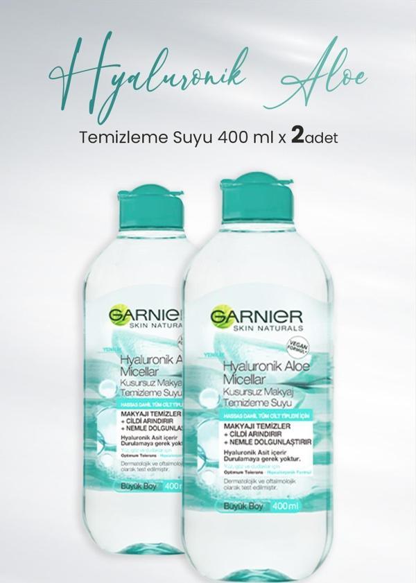 Garnier Micellar Temizleme Suyu Hyaluronik Aloe 400 ml x 2 Adet - Image 1