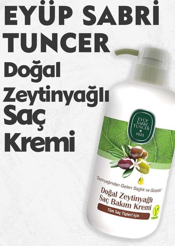 Eyüp Sabri Tuncer Doğal Zeytinyağlı Saç Kremi 600 ML Pet Şişe - Image 1