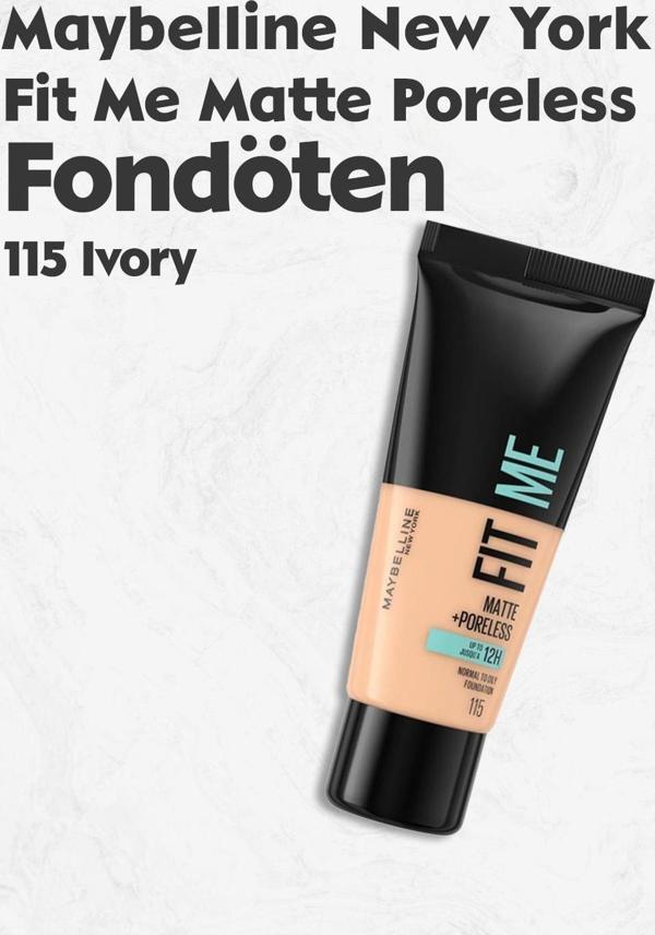 Maybelline Fit Me Matte Poreless Fondöten 115 Ivory - Image 1