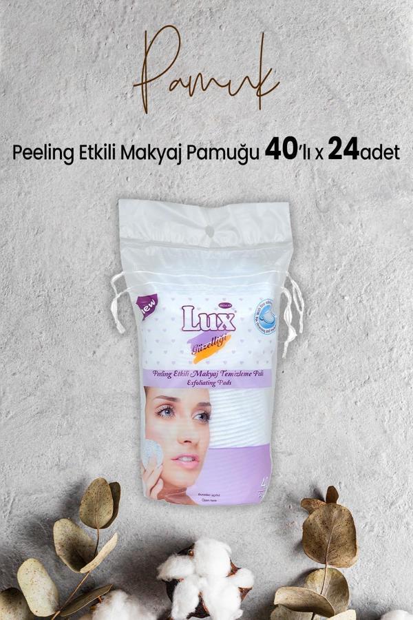 Lux Peeling Etkili Makyaj Pamuğu 40' lı x 24 Adet - Image 1