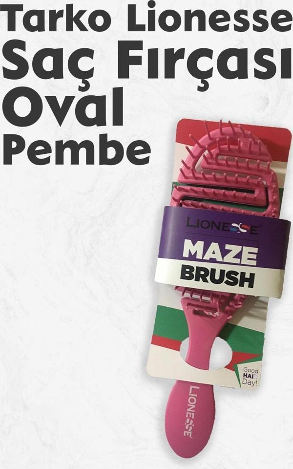 Tarko Lionesse Saç Fırçası Oval Pembe - Image 1