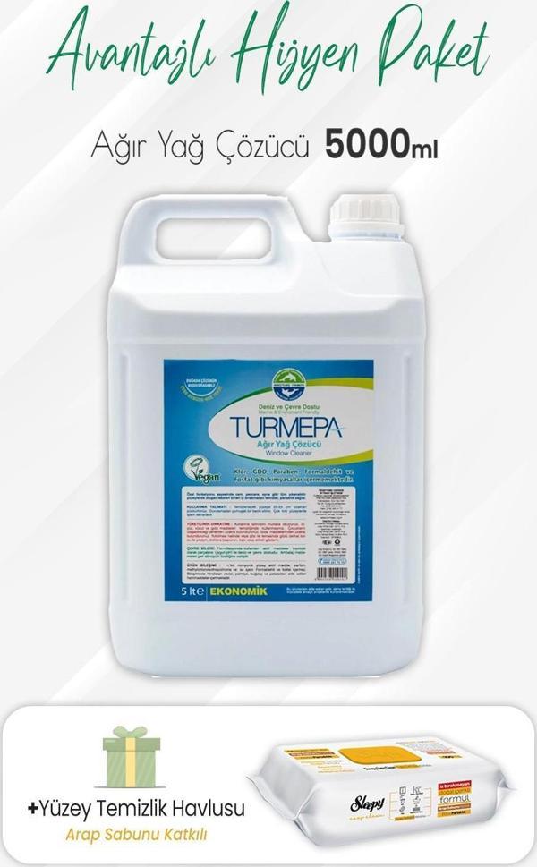 Turmepa Ağır Yağ Sökücü 5 Litre ve ve Arap Sabunlu Yüzey Temizlik 100' lü - Image 1