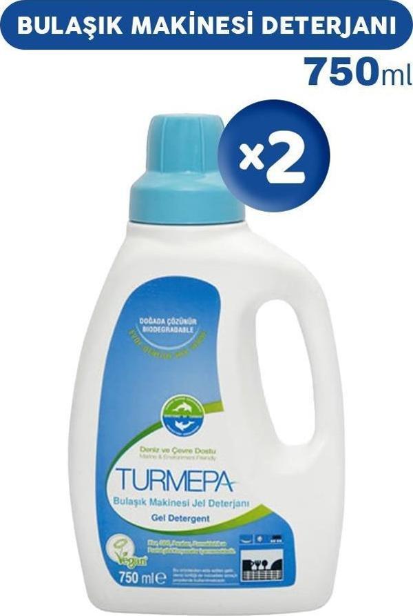 Turmepa Jel Bulaşık Makinesi Deterjanı 750 ml x 2 - Image 1